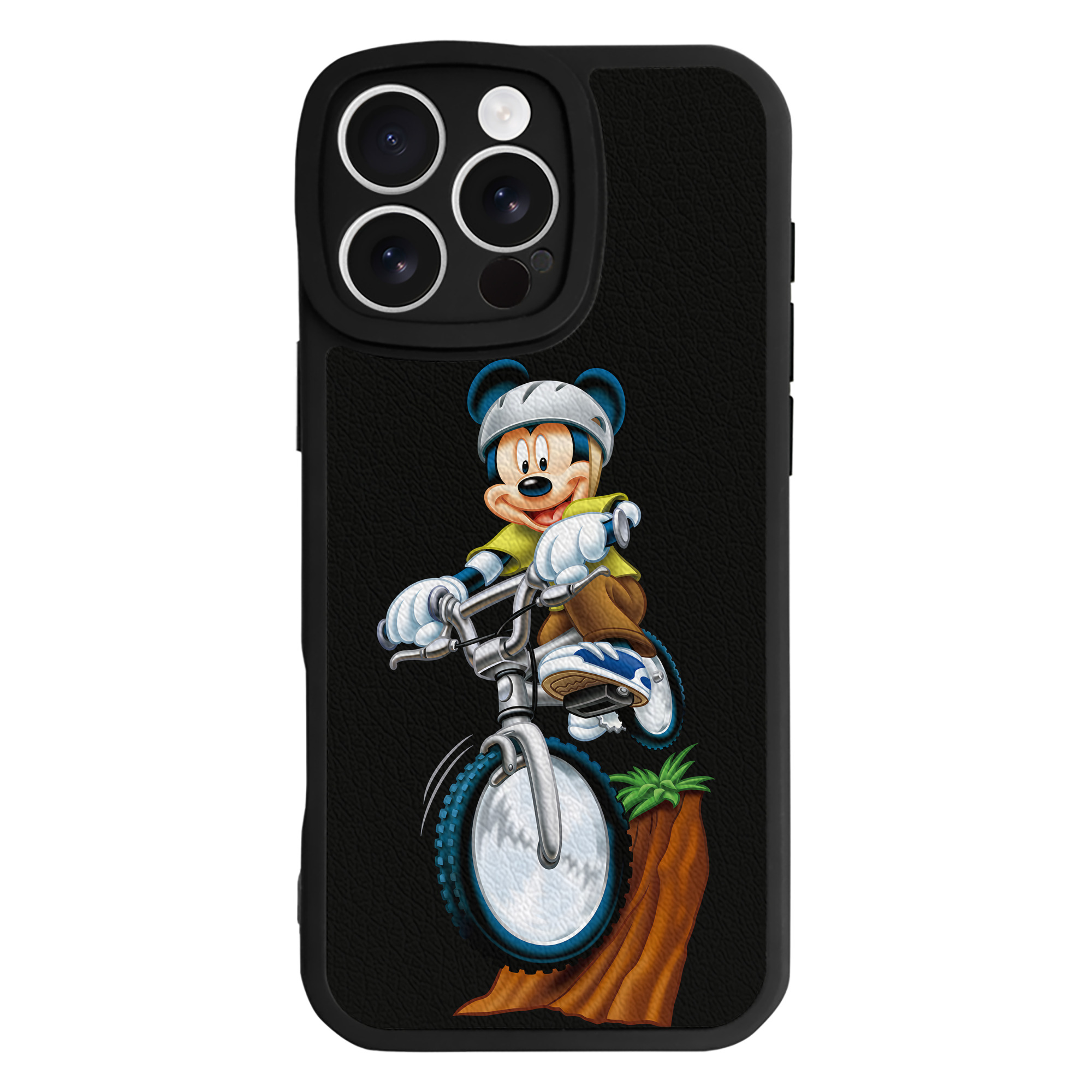 （画像用） ミッキーマウス Mickey Mouse 【iPhone 16シリーズ対応】シリコンスマホケース（レザー調） 材質：シリコン